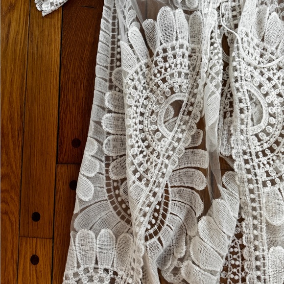 Elegant Lace Cover-Up Caftan KIMONO from Designer Studio One Size BEAUTIFUL ! - Picture 4 of 12